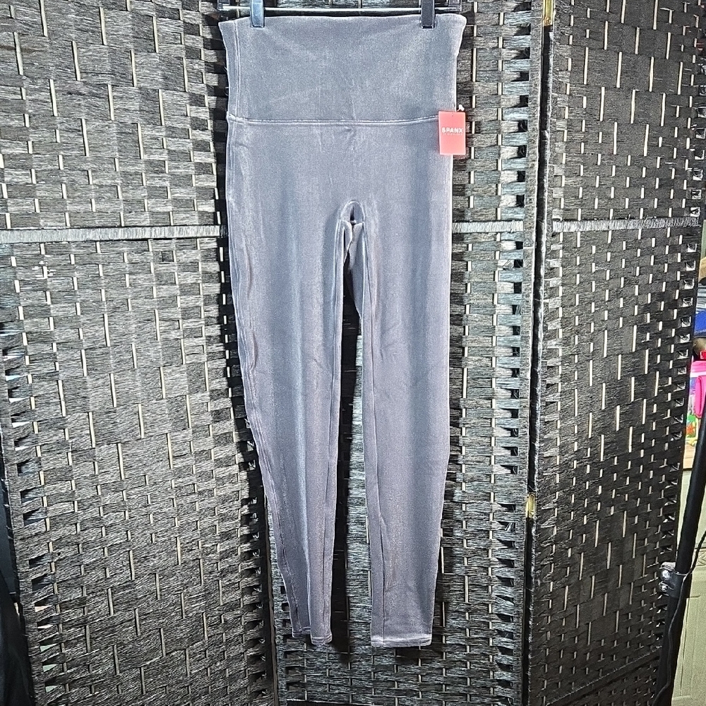 Gray High-Waisted Velvet Womens XL Leggings Spanx